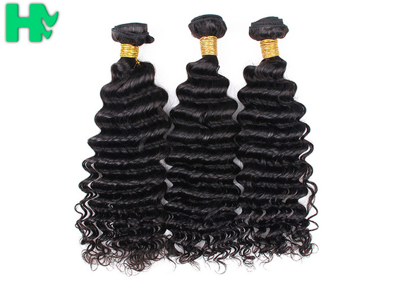 Natural Black Real Deep Wave Human Hair Grade 9A Full Cuticle Aligned