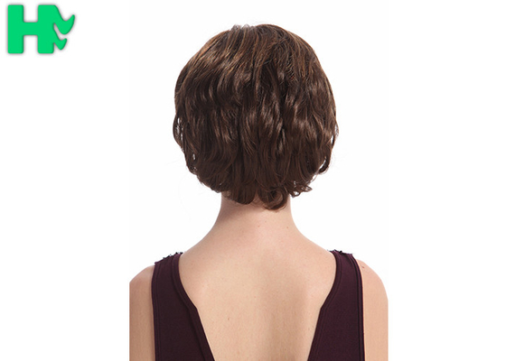 High Temperature Fiber Short Synthetic Wigs 8'' Density 100% 120%