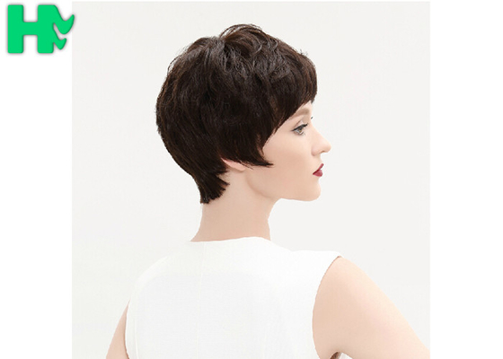 Full 1 Piece Black Synthetic Wig Half Hand Tied Half Machine Made