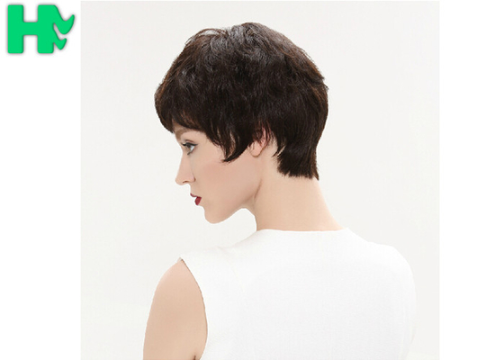 Full 1 Piece Black Synthetic Wig Half Hand Tied Half Machine Made