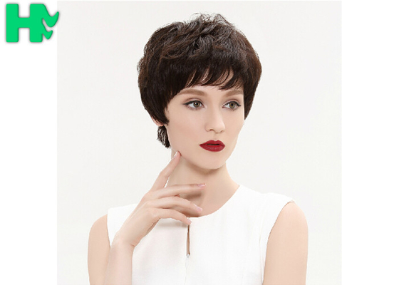 Full 1 Piece Black Synthetic Wig Half Hand Tied Half Machine Made
