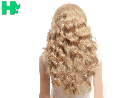 Fashion Prom Charming Curly Long Synthetic Wigs Blonde Hair Color