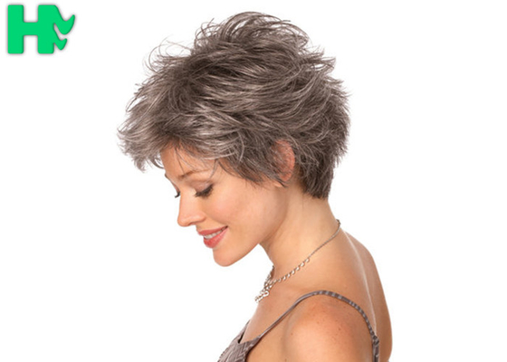 Sheath Synthetic Tanny Short Hair Wig Adjustable Cap Size