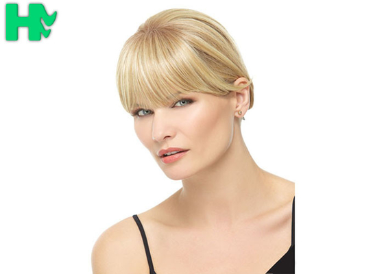 Lady Short Synthetic Hair Wigs Blonde + Bun Chignon Costume