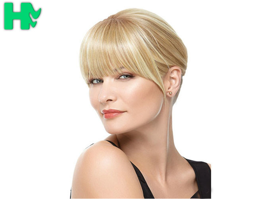 Lady Short Synthetic Hair Wigs Blonde + Bun Chignon Costume