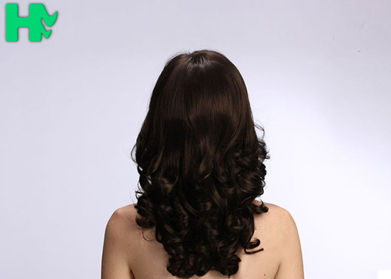 18'' Short Curly Dark Brown Synthetic Hair Wigs For Black Women
